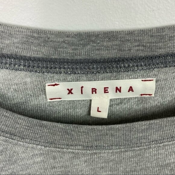 Xirena Champ Grey Sands Sweatshirt Size Large Drawstring Waist Relaxed Fit Boho - Picture 3 of 11